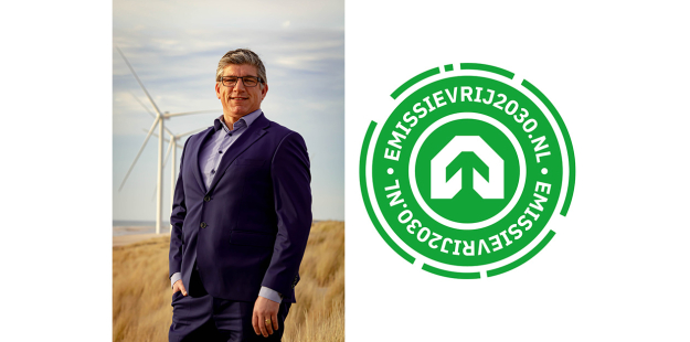 Marcel met een keurmerk emissievrij 2030